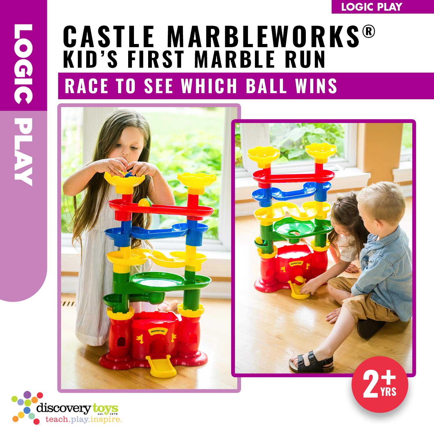 Discovery Toys Castle MARBLEWORKS® Marble Run - STEM Educational Building Blocks for Kids Ages 2+ | Creative Learning Toy for Early Childhood Development | Perfect for Indoor Play, Birthday Gifts & Classroom STEM Activities