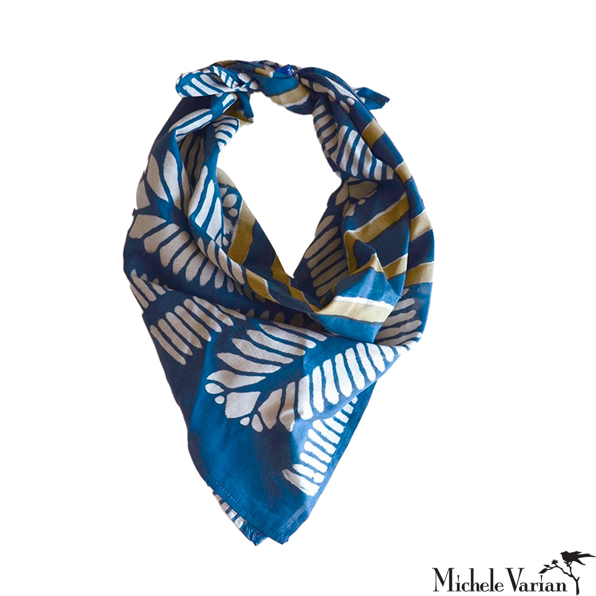 Handmade Block Printed Bandana - Aarya Cotton Scarf for Women & Men | Boho Fashion Accessory for Summer, Festivals & Outdoor Activities