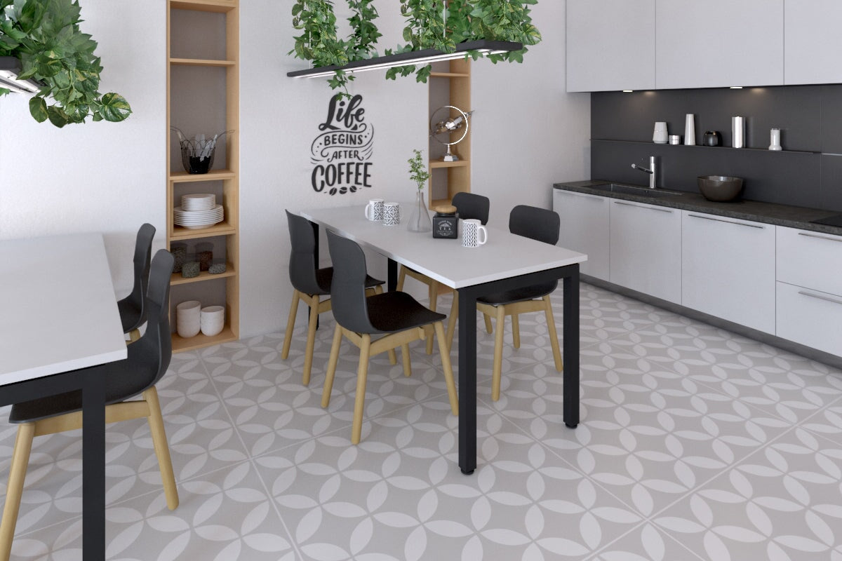 Quadro Square Legs Table - 1600L x 800W Modern Dining Table for Home & Office | Perfect for Kitchen, Dining Room, Conference Room & Workspace