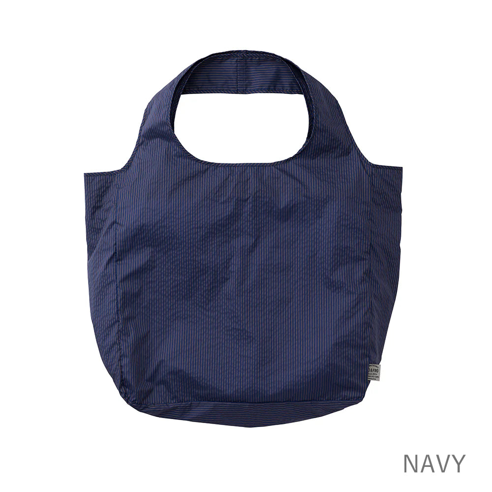 TO&FRO Foldable Reusable Shopping Tote Bag - Medium Size Navy Blue - Perfect for Grocery Shopping, Beach Trips & Travel Accessories