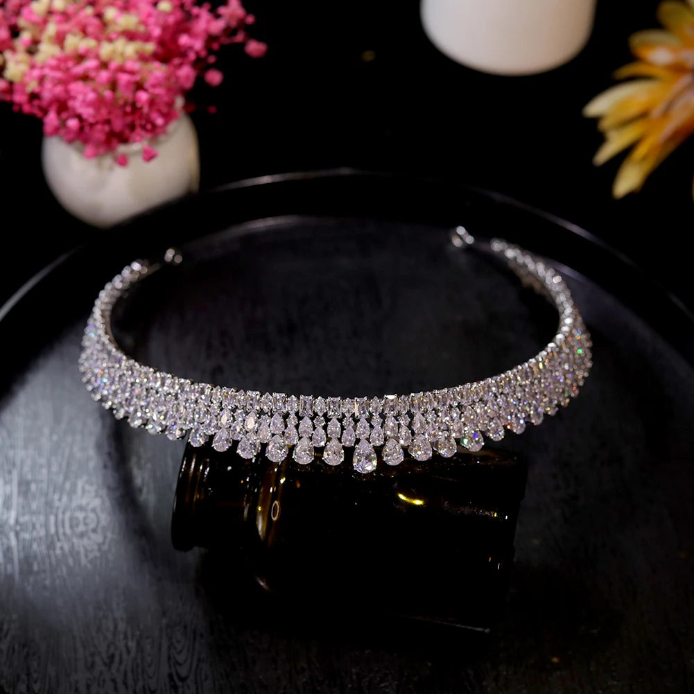 Elegant Crystal Zircon Headband for Girls - Princess Birthday Tiara, Wedding & Party Hair Accessory | Perfect for Birthday Parties, Weddings, Pageants & Special Occasions