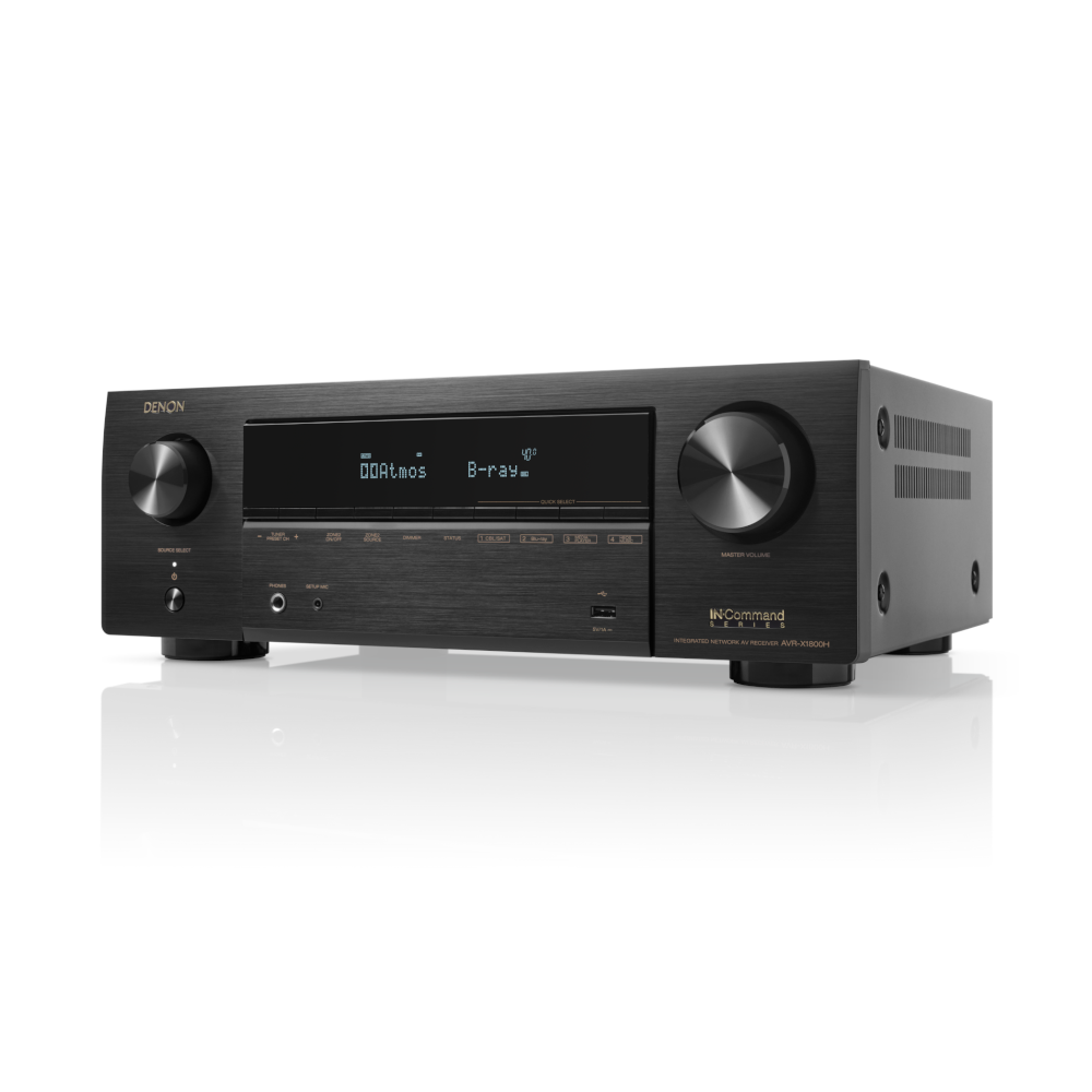 Denon AVR-X1800H 7.2 Channel 8K Ultra HD AV Receiver with Dolby Atmos - Home Theater Surround Sound System for Movies, Gaming & Music Streaming