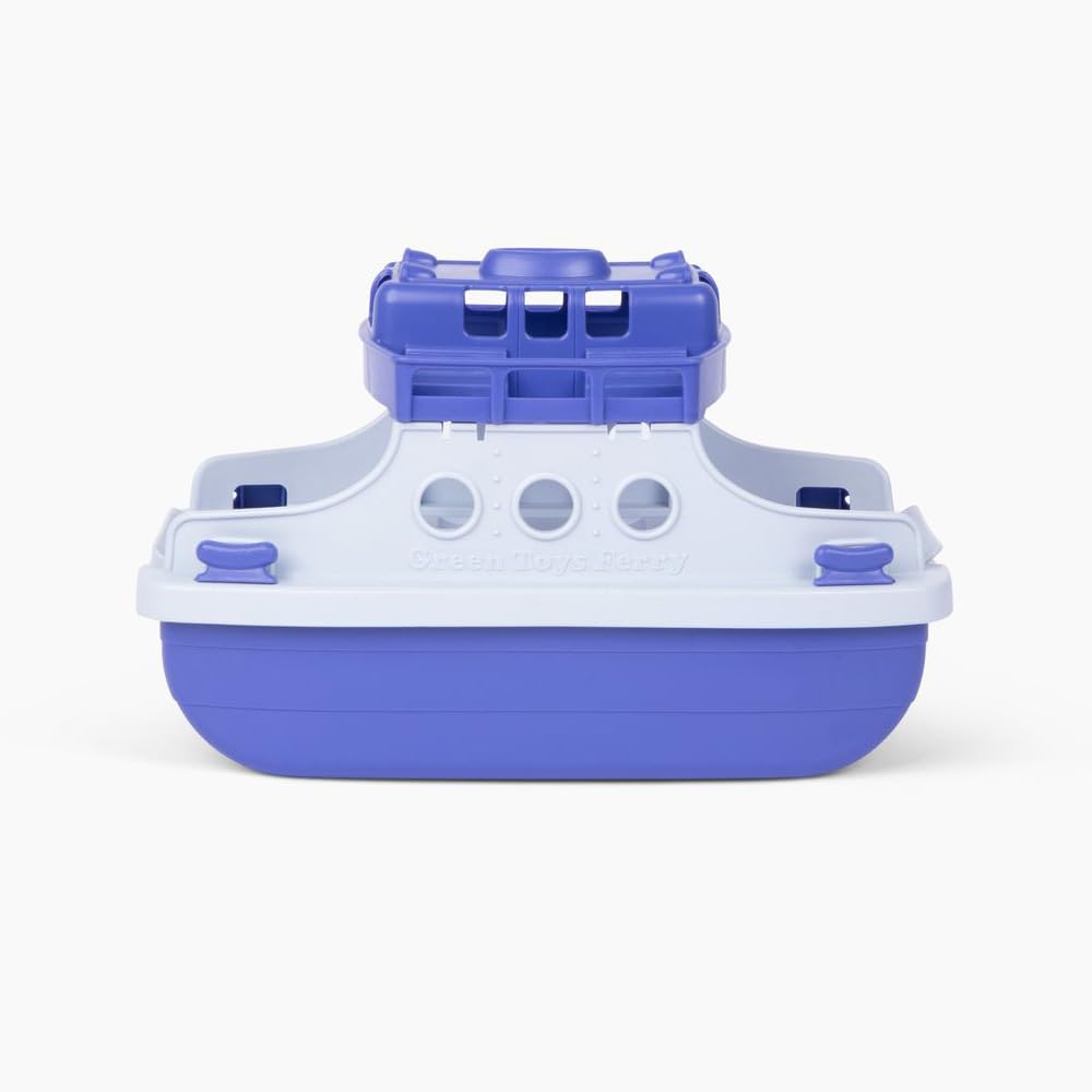 Green Toys Ferry Boat with Cars - Eco-Friendly Plastic Toy for Kids, Bath & Pool Play - Perfect for Imaginative Play & Water Adventures