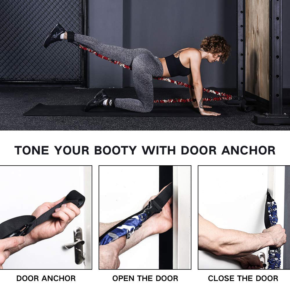 INNSTAR Adjustable Ankle Resistance Bands for Workout - Butt & Glutes Exercise Equipment for Women & Men - Leg Strength Training Bands for Home Gym, Physical Therapy & Fitness Training