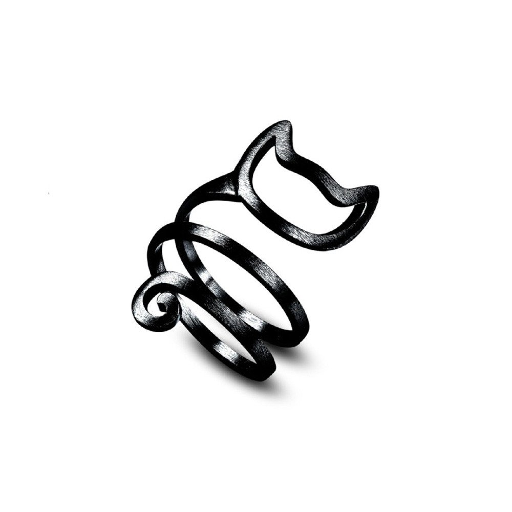 Adjustable Silver Cat Ring for Women - Cute Wrap Finger Jewelry Gift for Girlfriends, Best Friends & Cat Lovers (Perfect for Valentine's Day, Birthday & Anniversary Gifts)