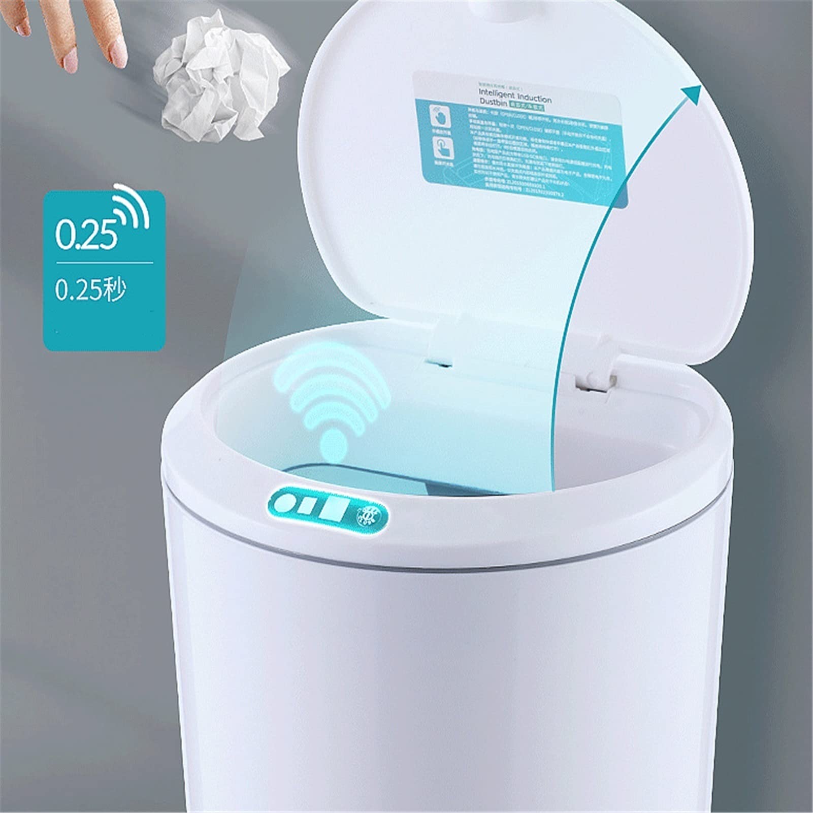 Smart Sensor Electric Desktop Trash Can - Automatic Motion Sensing Office Waste Bin for Wet/Dry Trash, Snacks & Coins Storage (Ideal for Home, Office, Desk & Workspace Organization)