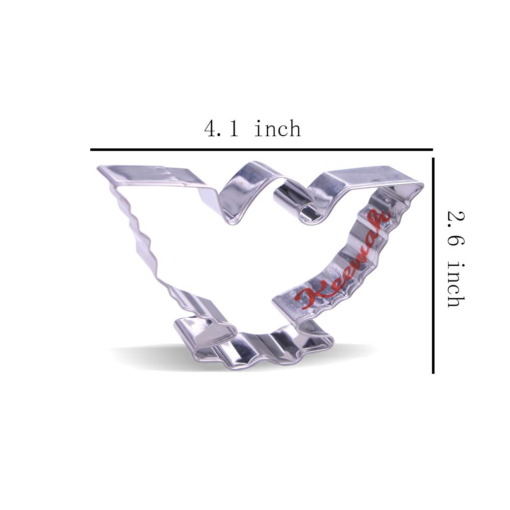 Keewah 4.1 Inch American Eagle Cookie Cutter - Premium Stainless Steel Baking Tool for Patriotic Cookies, 4th of July Desserts & Holiday Baking