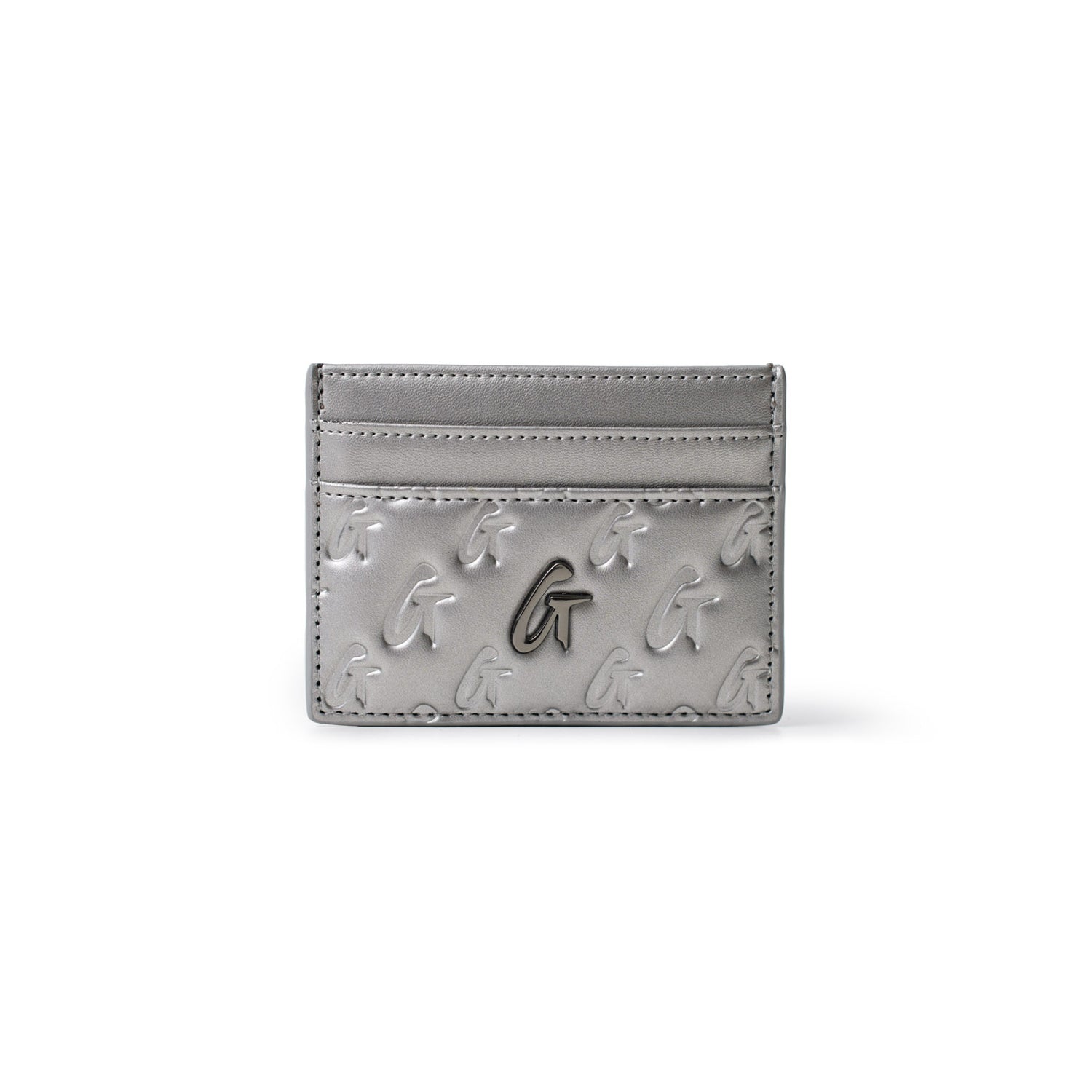 Luxury Monogram Gunmetal Card Holder - Platinum Edition | Slim RFID Blocking Wallet for Men & Women | Perfect for Travel, Business & Everyday Use