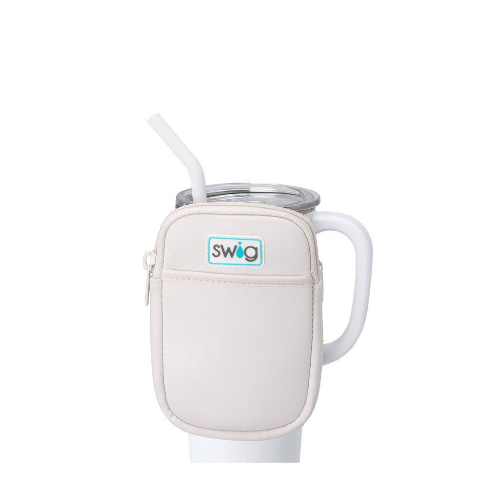 Premium Pearl Mega Mug Pouch - Insulated Travel Coffee Cup Holder for Commuters & Outdoor Adventures - Perfect for Office, Camping, and Daily Use