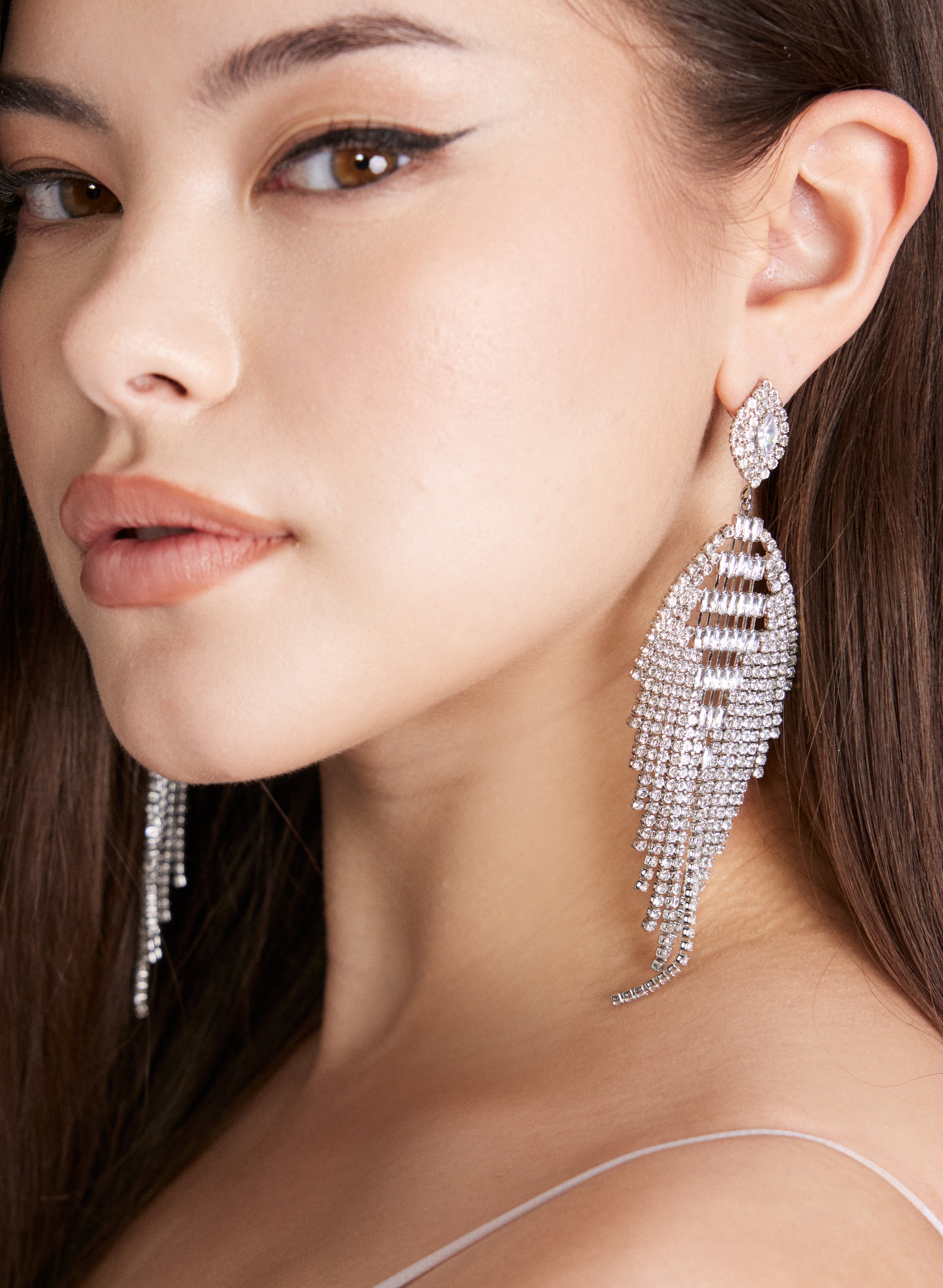 Sparkling Cubic Zirconia Chandelier Earrings for Women - Elegant Dangling Crystal Drop Earrings for Party, Wedding & Evening Wear