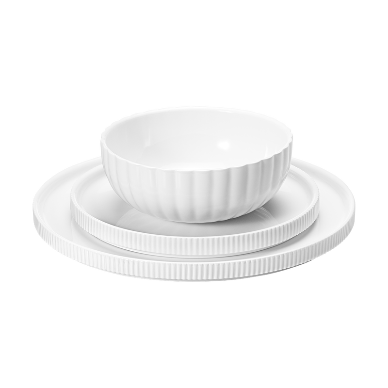 Premium Bernadotte Porcelain Dinnerware Set of 3 - Elegant Tableware for Fine Dining, Dinner Parties & Special Occasions