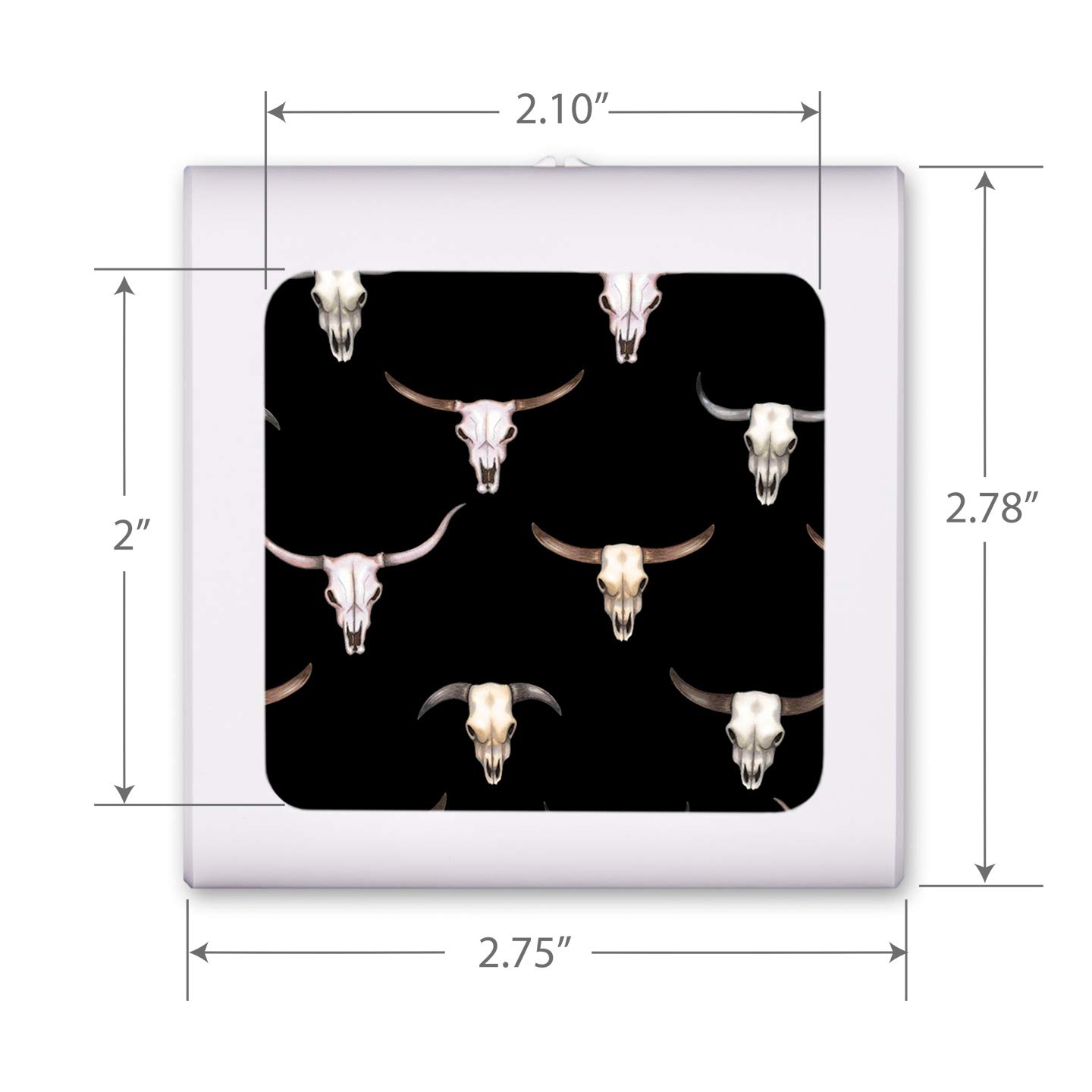 Dimmable LED Night Light with Auto On/Off Sensor, Adjustable Brightness & Warm White Light - Perfect for Bathroom, Hallway, Nursery & Bedroom - Longhorn's Black Plug-in Nightlight (Image by Dan Morris)