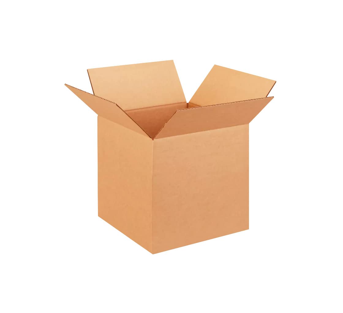 BannerBuzz 16x16x16 Inch Double Wall Corrugated Shipping Boxes - 100% Recyclable B+C Flute Kraft Boxes, ECT 34# Strength (Pack of 100) - Ideal for Ecommerce, Moving & Storage