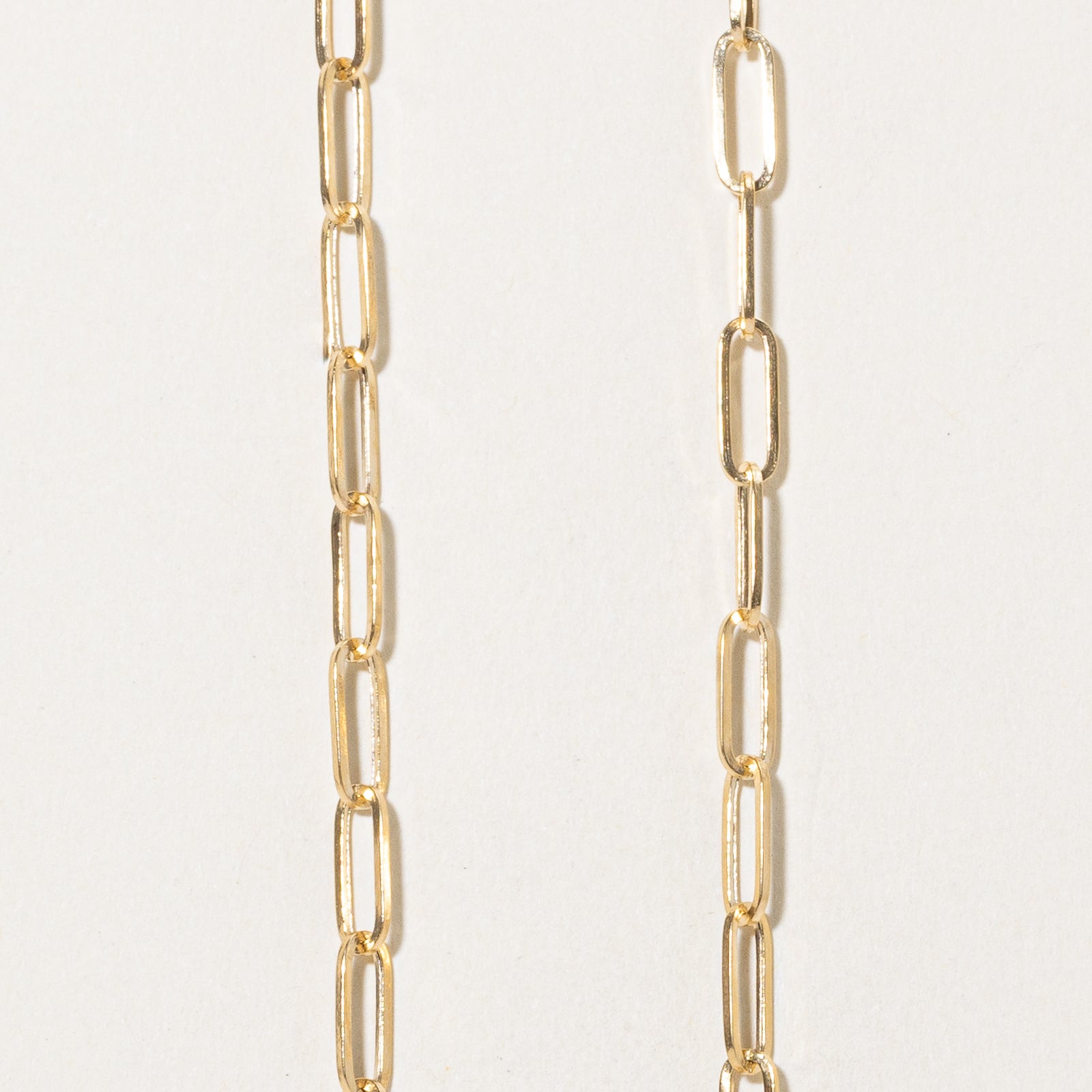 18K Yellow Gold Paperclip Chain Necklace - 17.5 Inch Dainty Minimalist Jewelry for Women - Perfect for Layering, Everyday Wear & Special Occasions