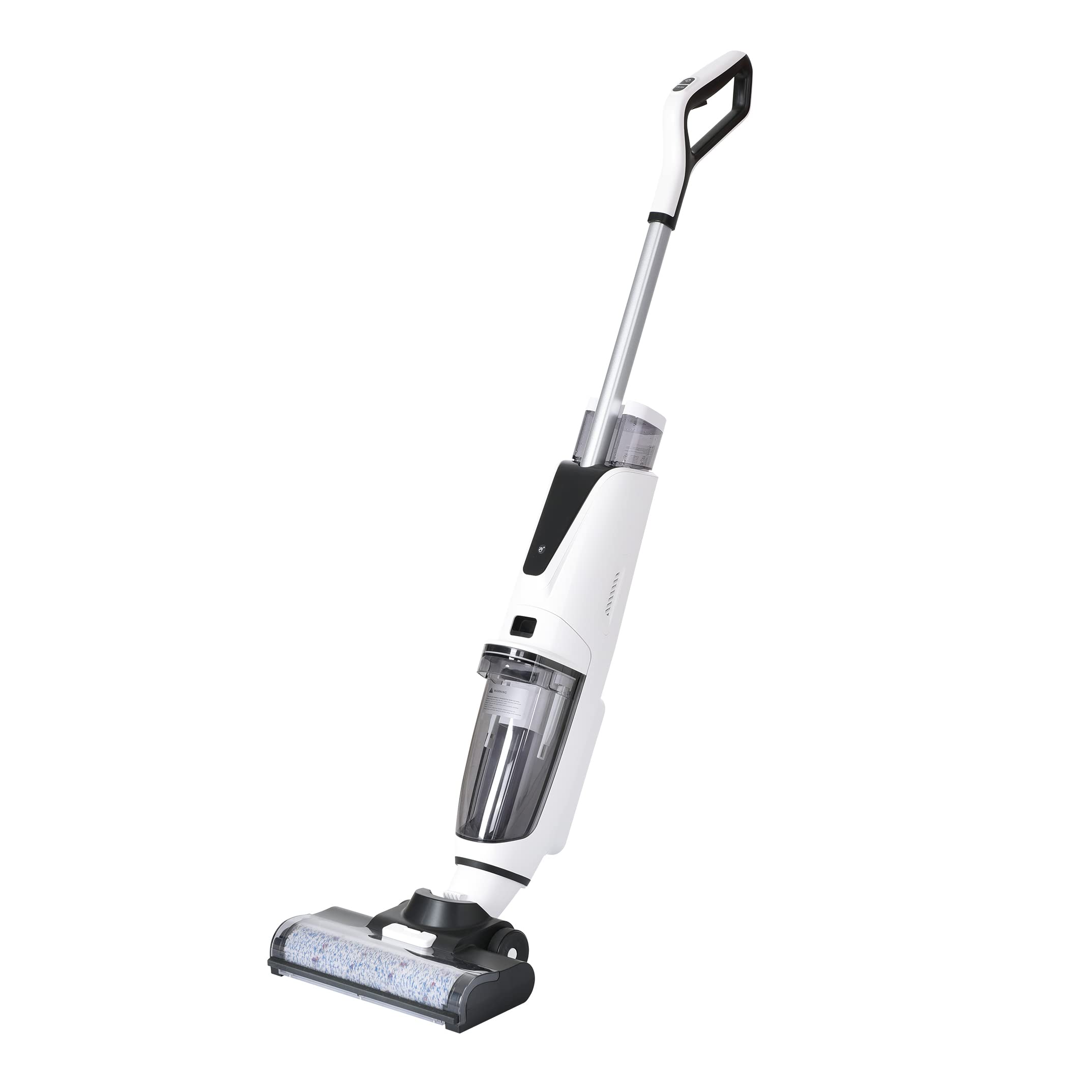 Henf Cordless Wet Dry Vacuum Cleaner - 2-in-1 Upright Vacuum and Mop with Dual Tank System | Powerful Suction for Sticky Messes & Pet Hair | Self-Cleaning Function | 50 Min Runtime (White) | Perfect for Hardwood Floors, Carpets & Pet Owners