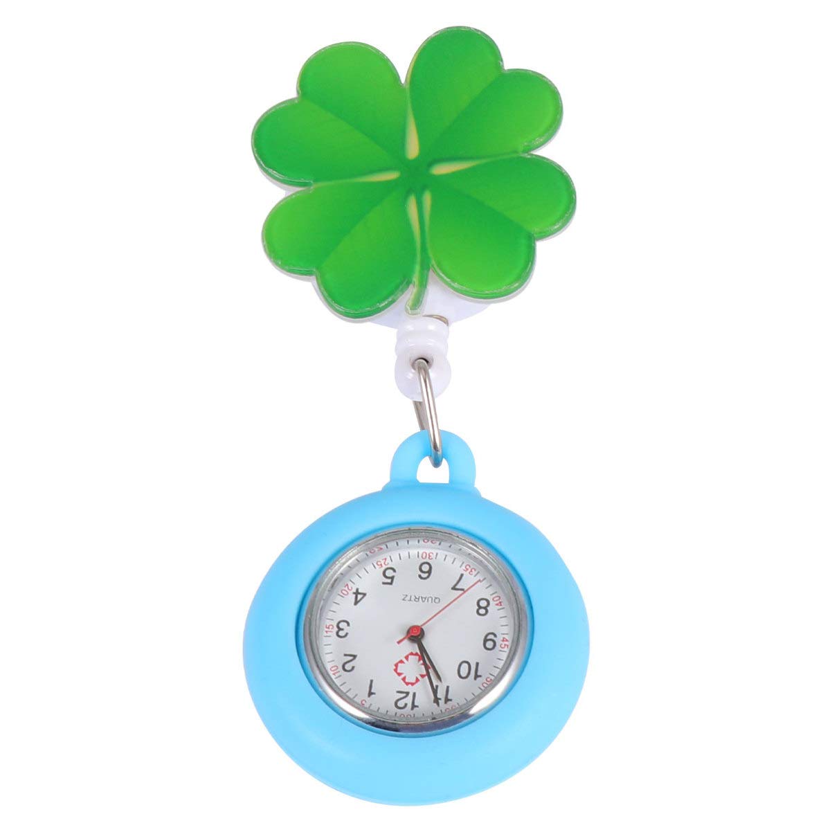 Retractable Nurse Watch with Clip - Waterproof Quartz Wristwatch for Nurses & Doctors - Adjustable Lapel Pocket Watch for Medical Professionals - Perfect for Hospital Shifts, Clinical Duties & Healthcare Work (Green)