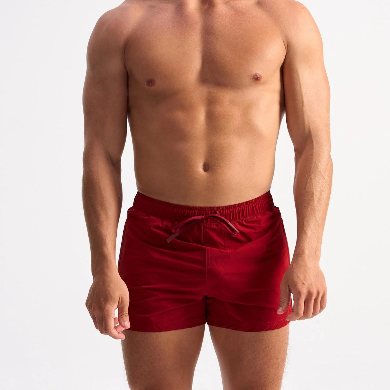 Teamm8 Bolt 3 Shorts - Men's Athletic Running Shorts with Pockets, Breathable Quick-Dry Fabric (Red) - Perfect for Gym Workouts, Jogging & Outdoor Sports