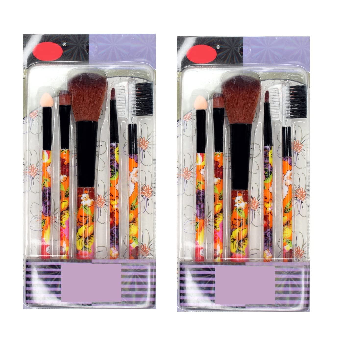 Professional Makeup Brush Set for Women & Girls - 2 Piece Cosmetic Brush Kit for Foundation, Blush, Eyeshadow - Perfect for Travel & Everyday Makeup Application