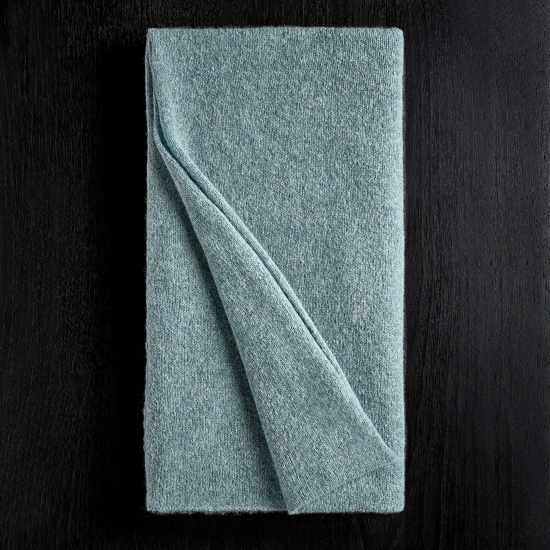 Soft & Lightweight Aqua Cashmere Scarf for Women - Winter Warm Textured Wrap Shawl - Perfect for Cold Weather, Office & Evening Outfits