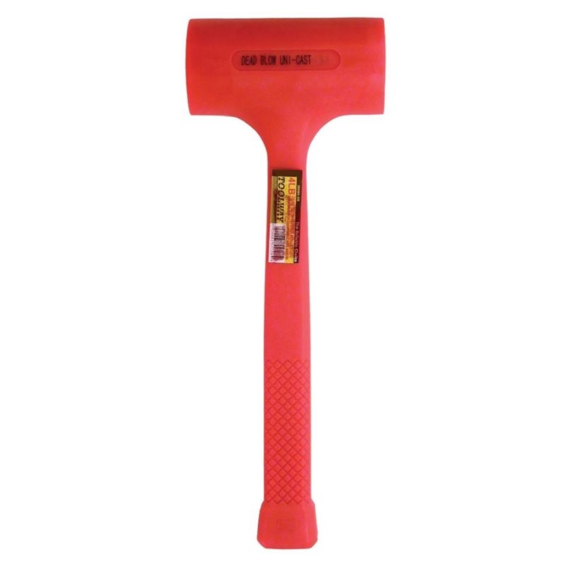 3LB Dead Blow Rubber Mallet - Non-Marring Hammer for Auto Body Work, Woodworking & Metalworking - Perfect for Mechanics, DIY & Professional Use