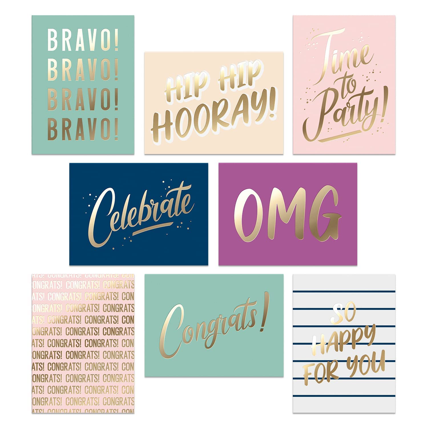 Sweetzer & Orange Set of 48 Congratulations Greeting Cards with Envelopes - Gold Foil Graduation Cards (4.25x5.75