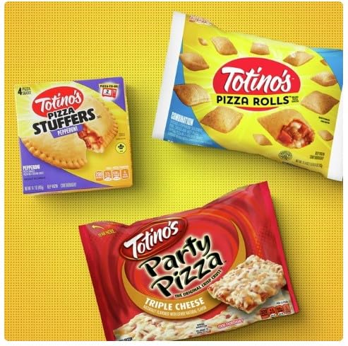 Totino's Pizza Rolls Triple Cheese Flavored Frozen Snacks 24.8 oz (50 Count) - Pack of 4 | Quick Party Appetizers, Game Night Snacks & Easy After-School Treats