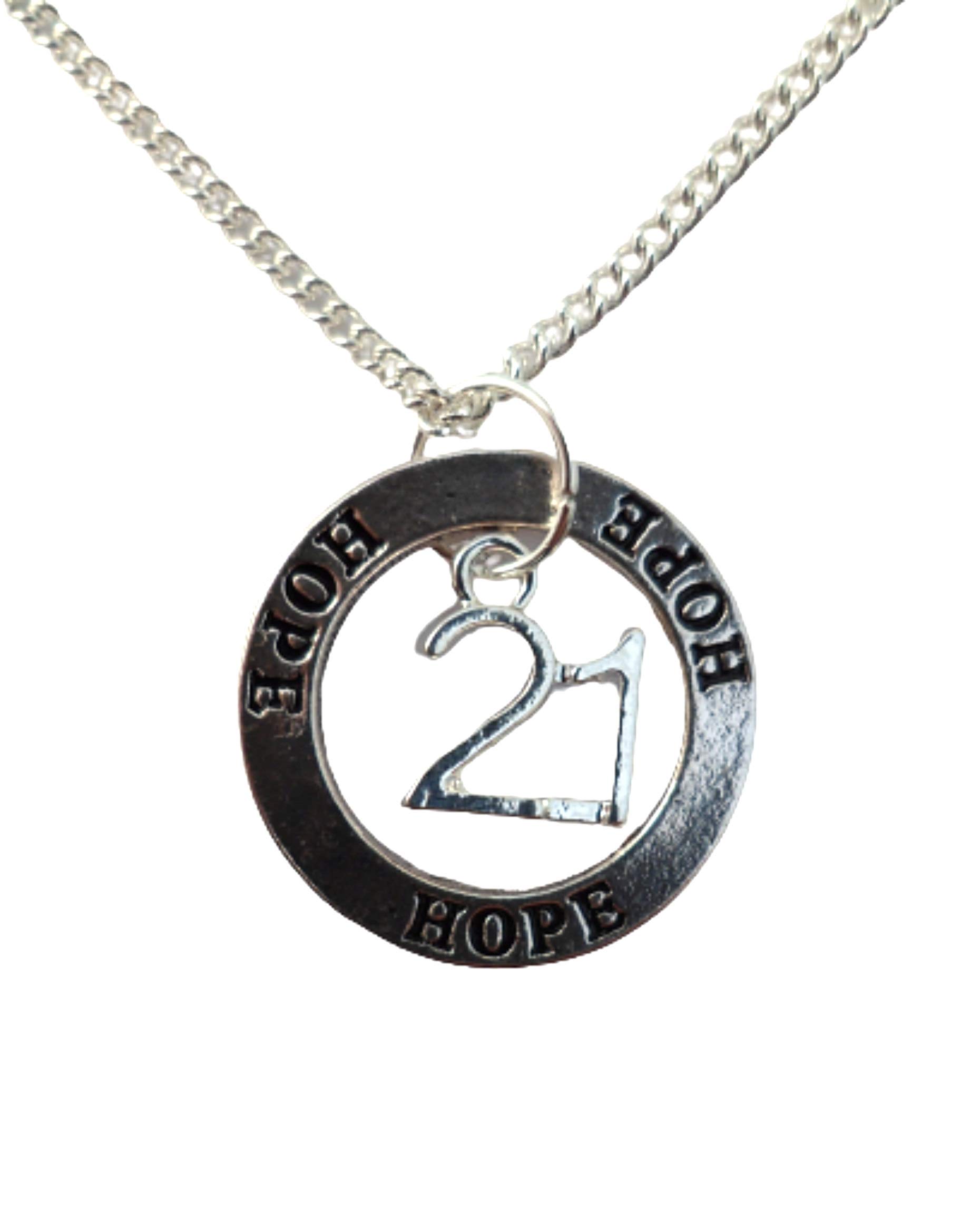 21st Birthday Silver Plated Charm Necklace for Anniversary Gifts