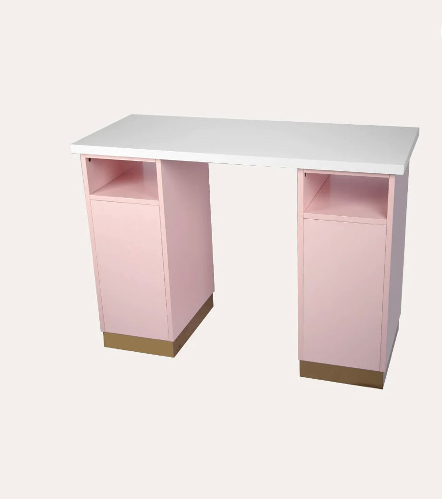 Professional Caroline Manicure Table for Nail Salon & Home Spa - Portable Nail Technician Desk with Storage & Adjustable Height - Perfect for Manicures, Pedicures & Nail Art