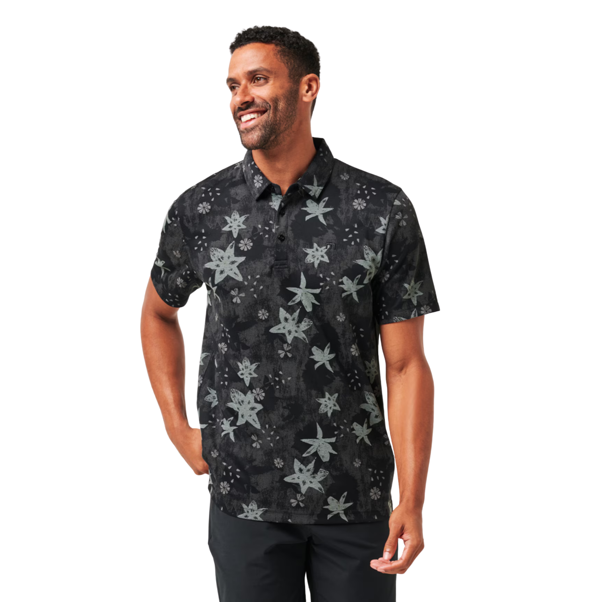 TravisMathew Men's Trek Tide Performance Polo Shirt - Moisture-Wicking, Breathable & Quick-Dry for Golf, Tennis & Casual Wear