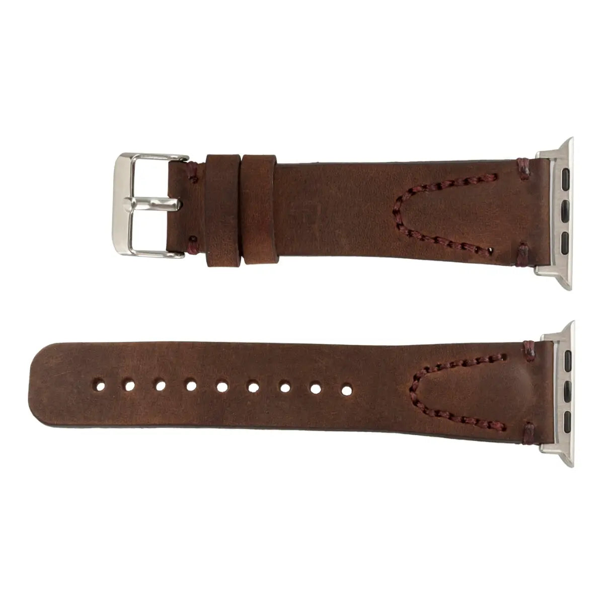 Premium Dark Brown Leather Sport Band for Apple Watch - Avila Series - Durable & Comfortable for Workouts, Running & Everyday Wear