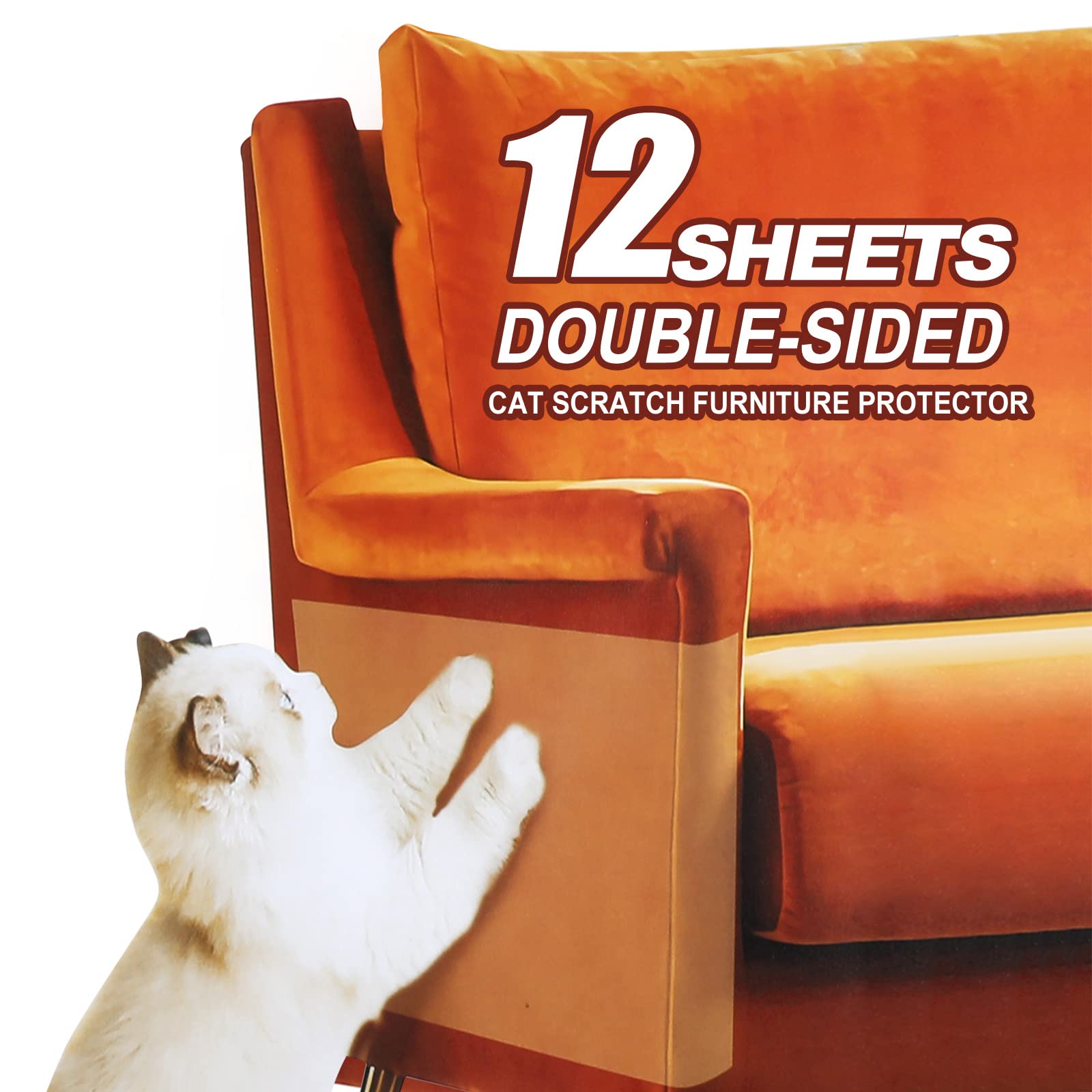 MILIFUN Cat Scratch Tape - Double Sided Furniture Protector for Cats | Anti-Scratch Tape for Sofa, Couch & Wood | Pet Training & Home Protection Solution
