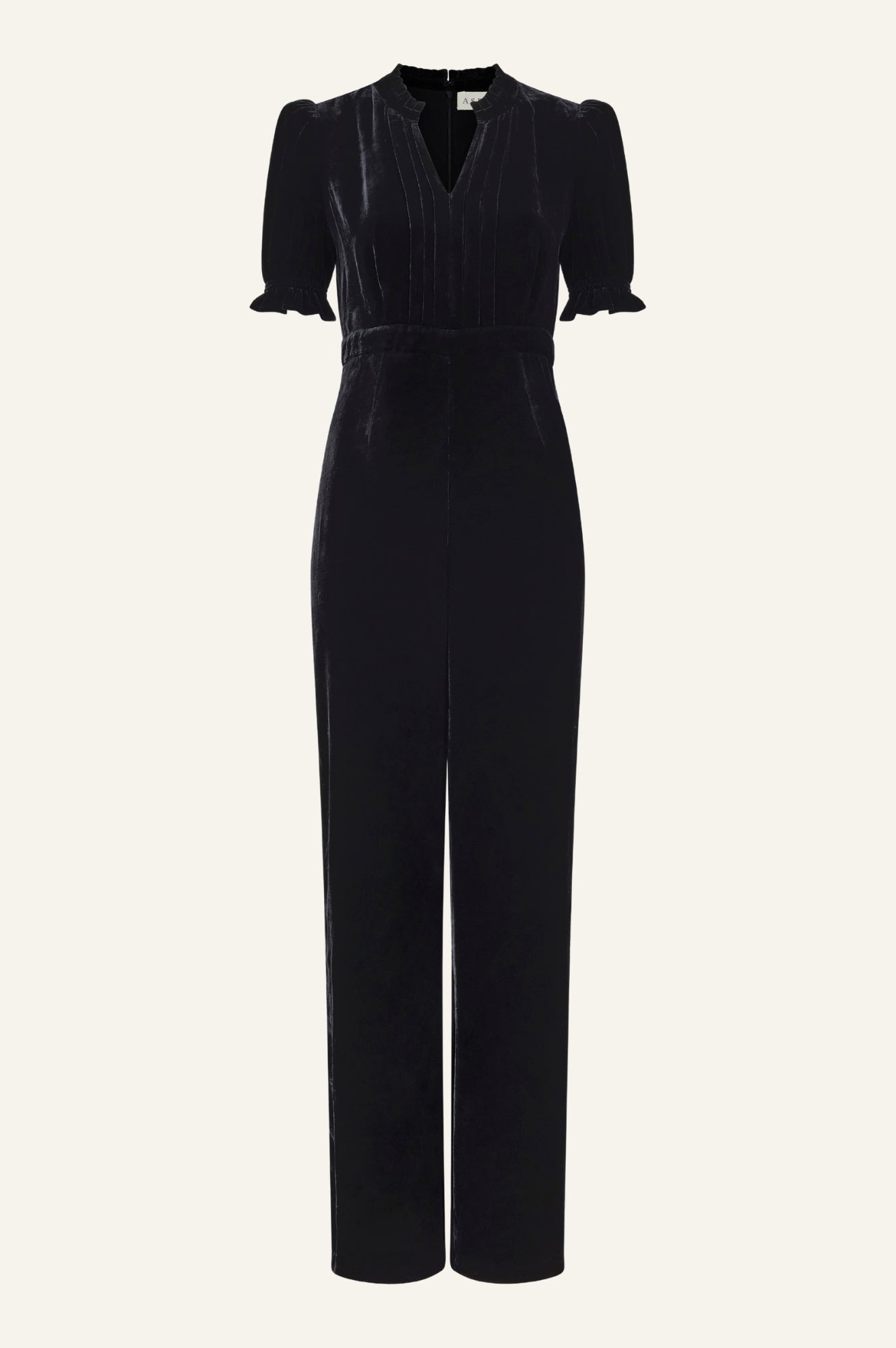 Tallulah Velvet Jumpsuit for Women - Elegant Black Jumpsuit with Long Sleeves | Perfect for Parties, Date Nights & Special Occasions