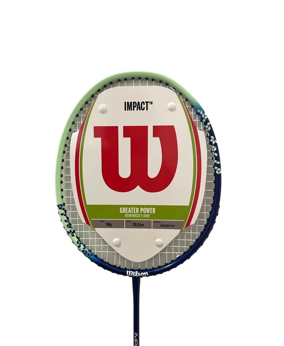Wilson Impact Badminton Racket - Professional Carbon Fiber Badminton Racket for Adults & Beginners - Lightweight & Durable for Indoor/Outdoor Play, Training & Competitive Matches