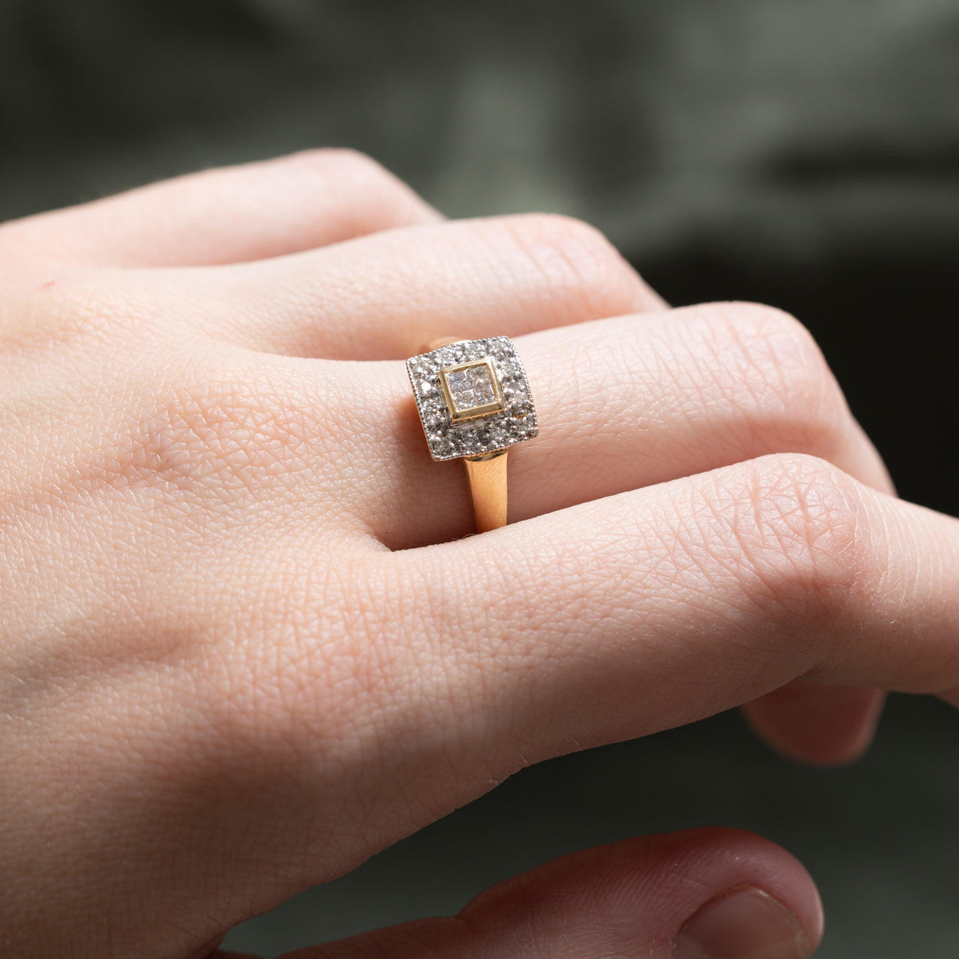 0.31ctw Diamond Halo Engagement Ring for Women - Illusion Set Wedding Band Size 6.5 - Perfect for Proposals, Anniversaries & Bridal Jewelry
