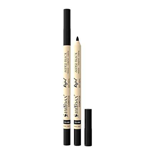 Kajal Soft Kohl Eyeliner - Super Black SYKJ-002 | Long Lasting & Smudge Proof | Perfect for Everyday Makeup & Special Occasions