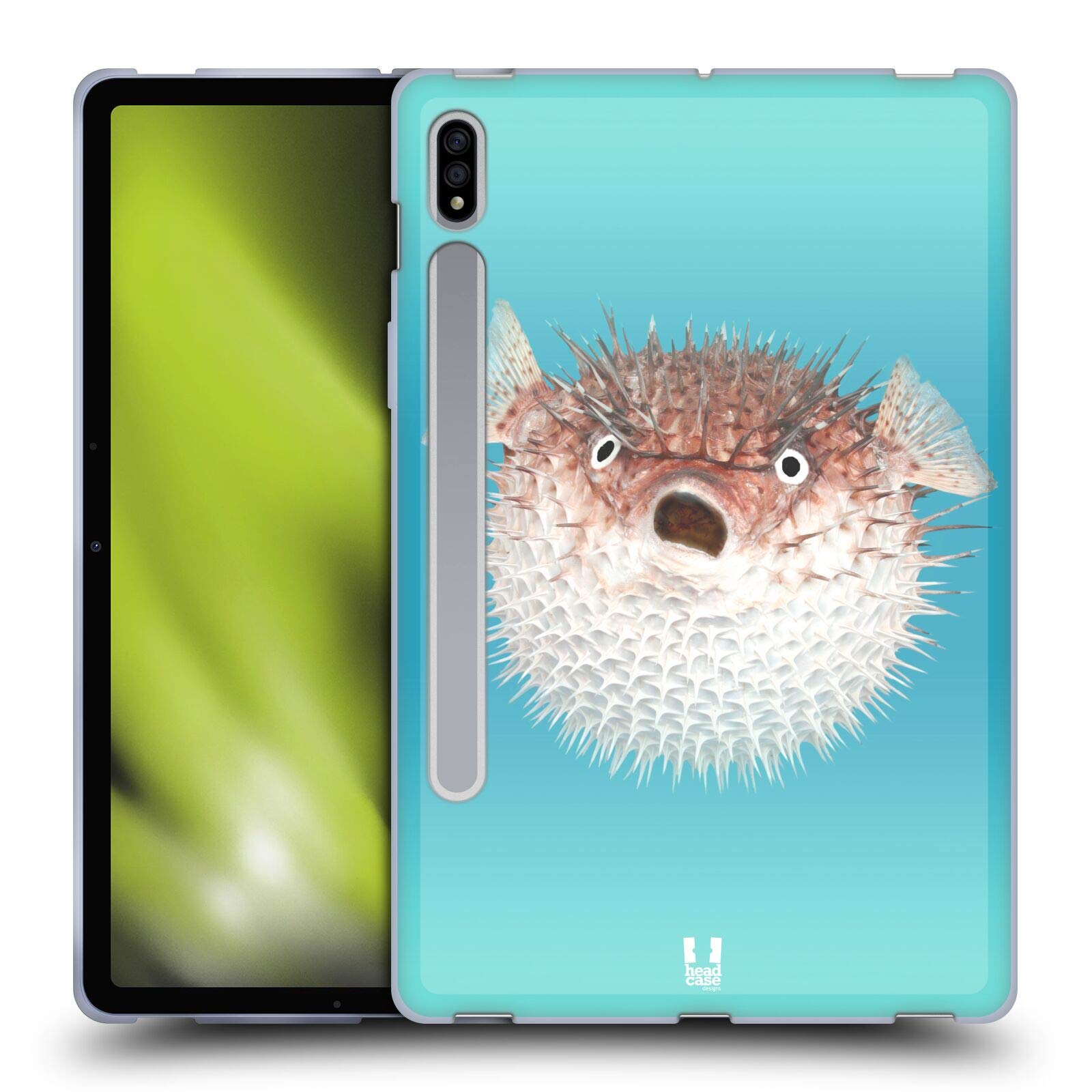 Head Case Designs Porcupinefish Animal Soft Gel Case for Samsung Galaxy Tab S7 5G - Protective Cover for School, Work & Travel