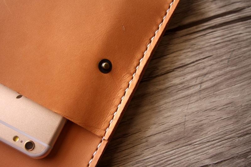Premium Genuine Leather 13 Inch Laptop Sleeve Case for Lenovo - Protective Cover for Yoga, ThinkPad, IdeaPad - Perfect for Office, Travel & School