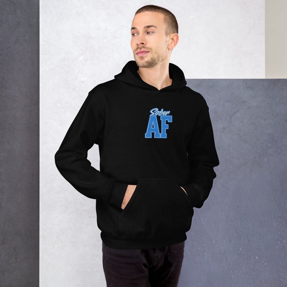 Sober AF Premium Embroidered Unisex Hoodie - Soft Cotton Pullover Sweatshirt for Men & Women | Perfect for Casual Wear, Street Style & Everyday Comfort
