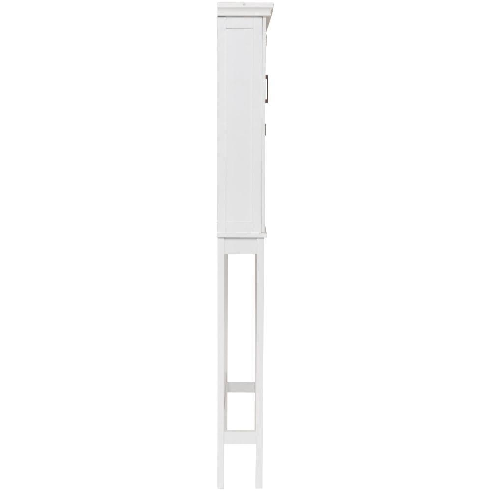 Arven Classic White Over The Toilet Storage Cabinet - Space-Saving Bathroom Organizer for Towels, Toiletries & Essentials