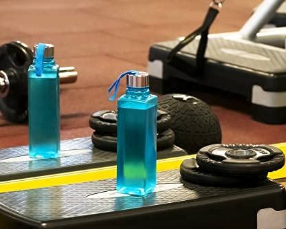 JEEL Square Shape Water Bottle Set - 1000ml BPA-Free, Leak-Proof Bottles for Fridge, Office & Gym - 3 Pack Multicolor - Perfect for Hydration at Work, Home & Fitness