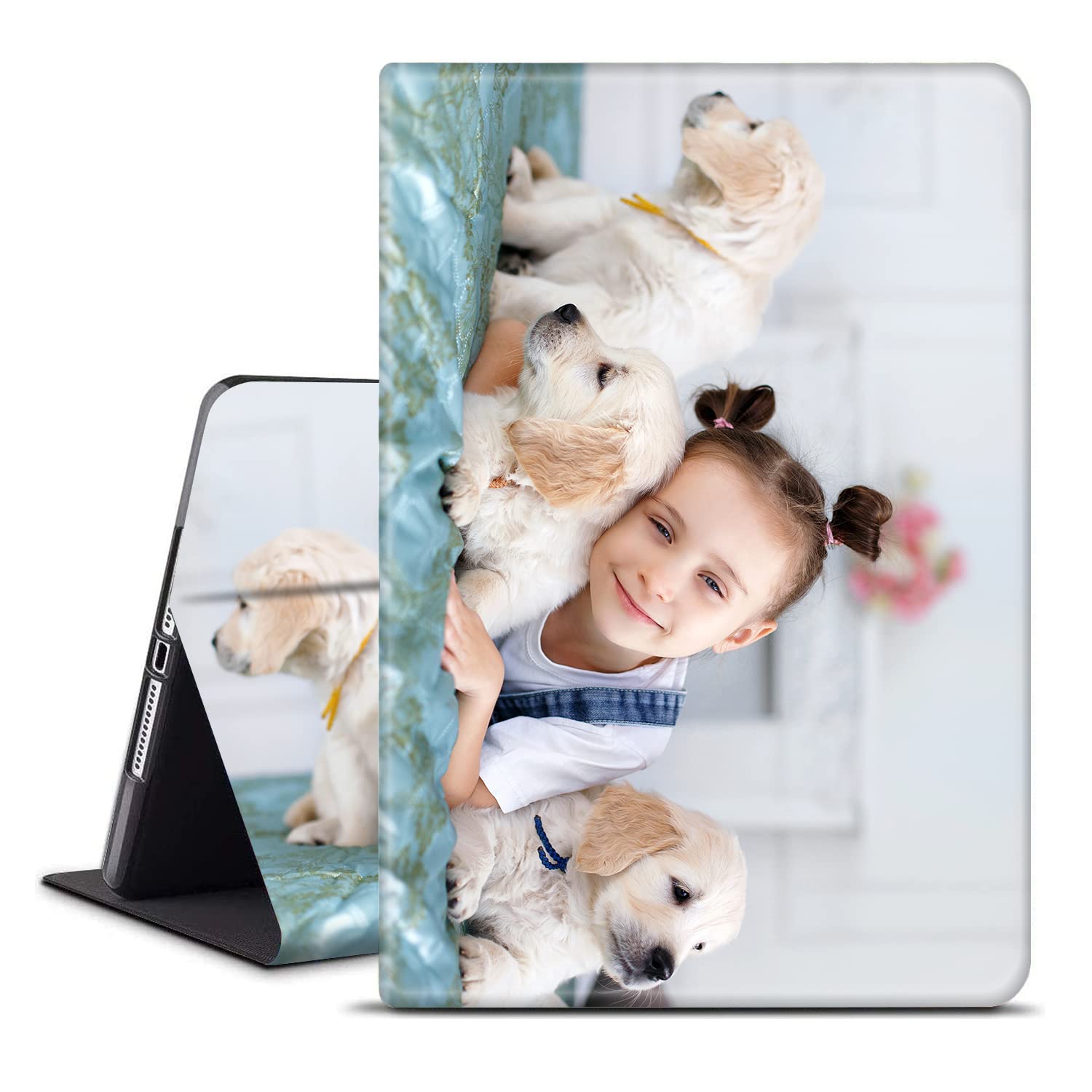 Custom Photo Case for iPad Mini 6 (8.3 inch) & iPad Pro 11/12.9 inch (2021) - Soft TPU Back with Microfiber Lining - Personalized Picture Cover for iPad Air 9.7 inch - Perfect for Travel, Office & Home Use