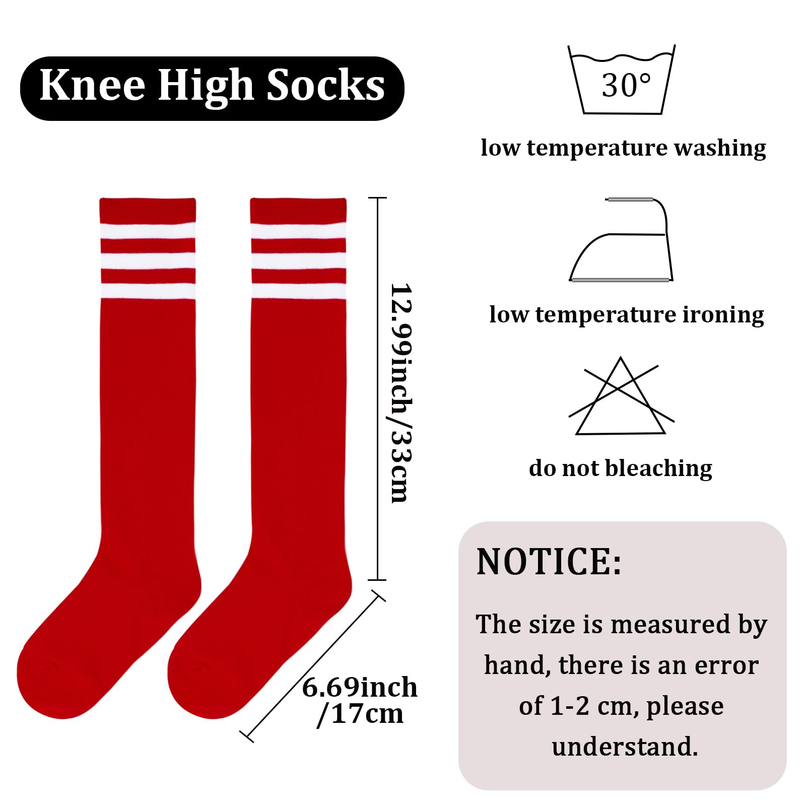 Women's Knee High Striped Tube Socks - Soft Cotton Casual Athletic Socks for School, Running & Everyday Wear - Comfortable Back to School Essentials for Women & Teens