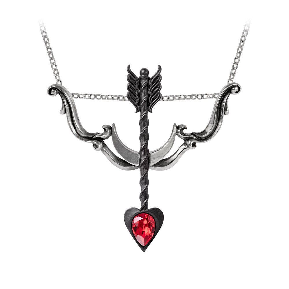 Cupid's Arrow Pendant Necklace - Romantic Heart Charm Jewelry for Women - Perfect Gift for Valentine's Day, Anniversary & Date Night