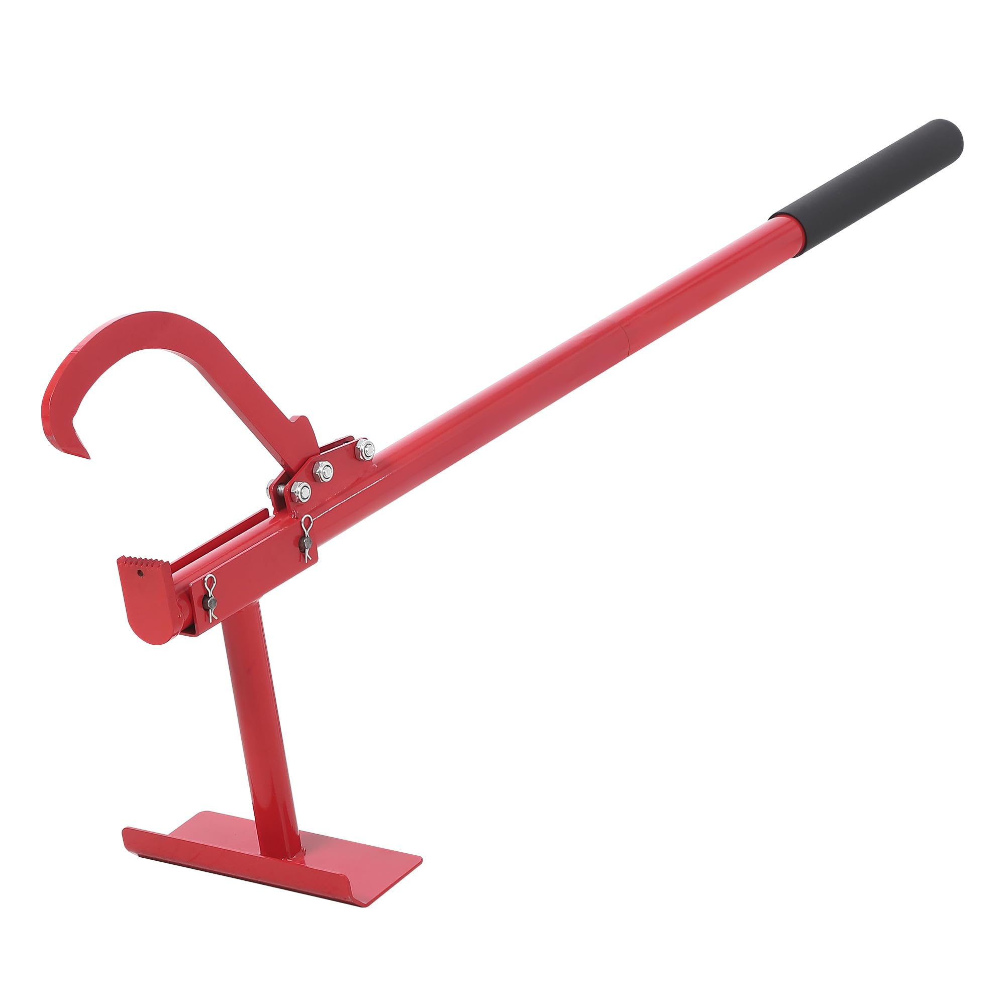 48IN Cant Hook Log Peavey Tool - 2-in-1 Adjustable Logging Equipment with Timberjack Lifter & Rubber Handle - Heavy Duty Log Roller for Wood Splitting, Forestry Work and Firewood Processing