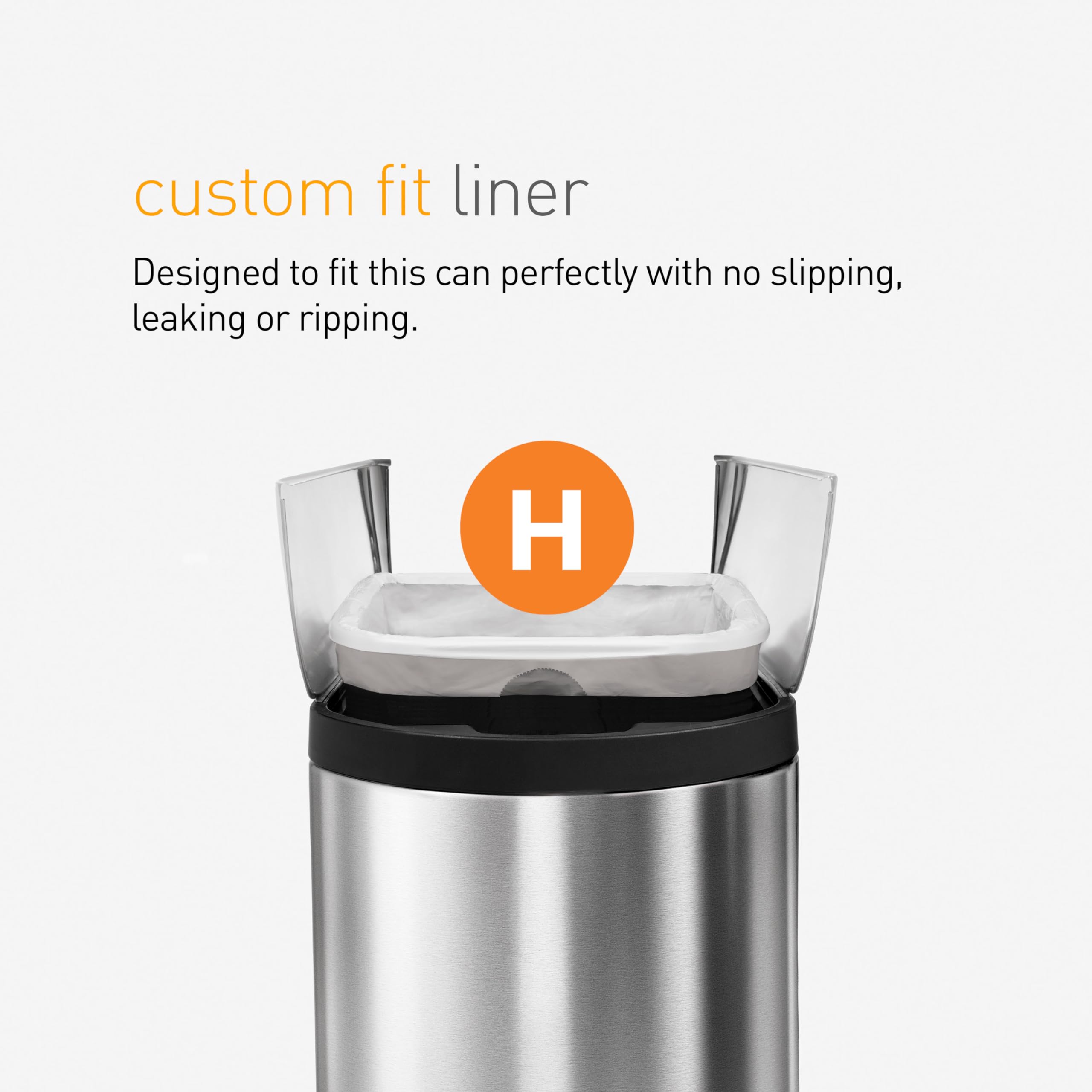 SimpleHuman 30 Liter / 8 Gallon Butterfly Lid Step Trash Can, Brushed Stainless Steel Kitchen Waste Bin for Home, Office & Restaurant Use