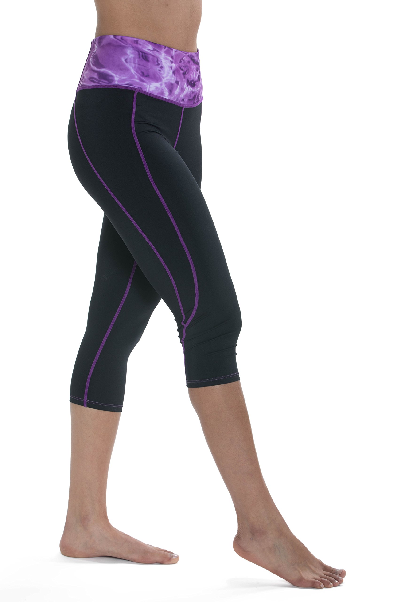 Women's High Waisted Capri Leggings - Stretchy Cropped Yoga Pants for Workouts, Running & Casual Wear