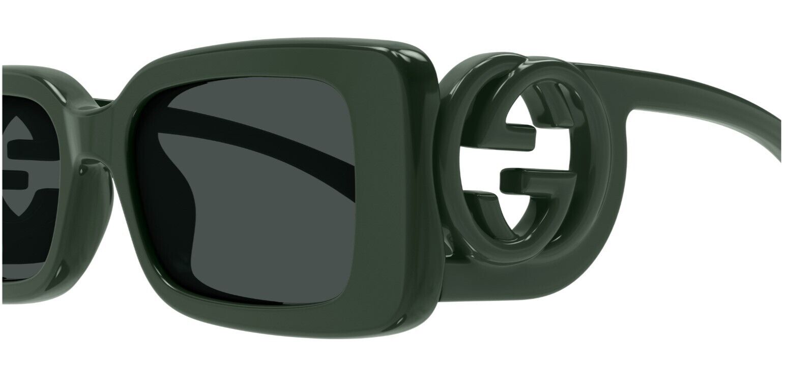 Gucci GG1325S 003 Grey/Solid Grey Narrow Rectangular Women's Sunglasses | Luxury Designer Shades for Women | UV Protection Fashion Sunglasses | Perfect for Beach, Driving & Outdoor Activities