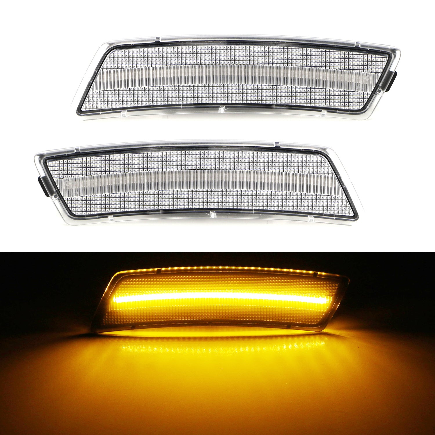 Amber LED Side Marker Lights for 2018+ VW Tiguan & 2012-2019 Beetle - Clear Lens, Easy Installation - Perfect for Night Driving & Enhanced Vehicle Visibility