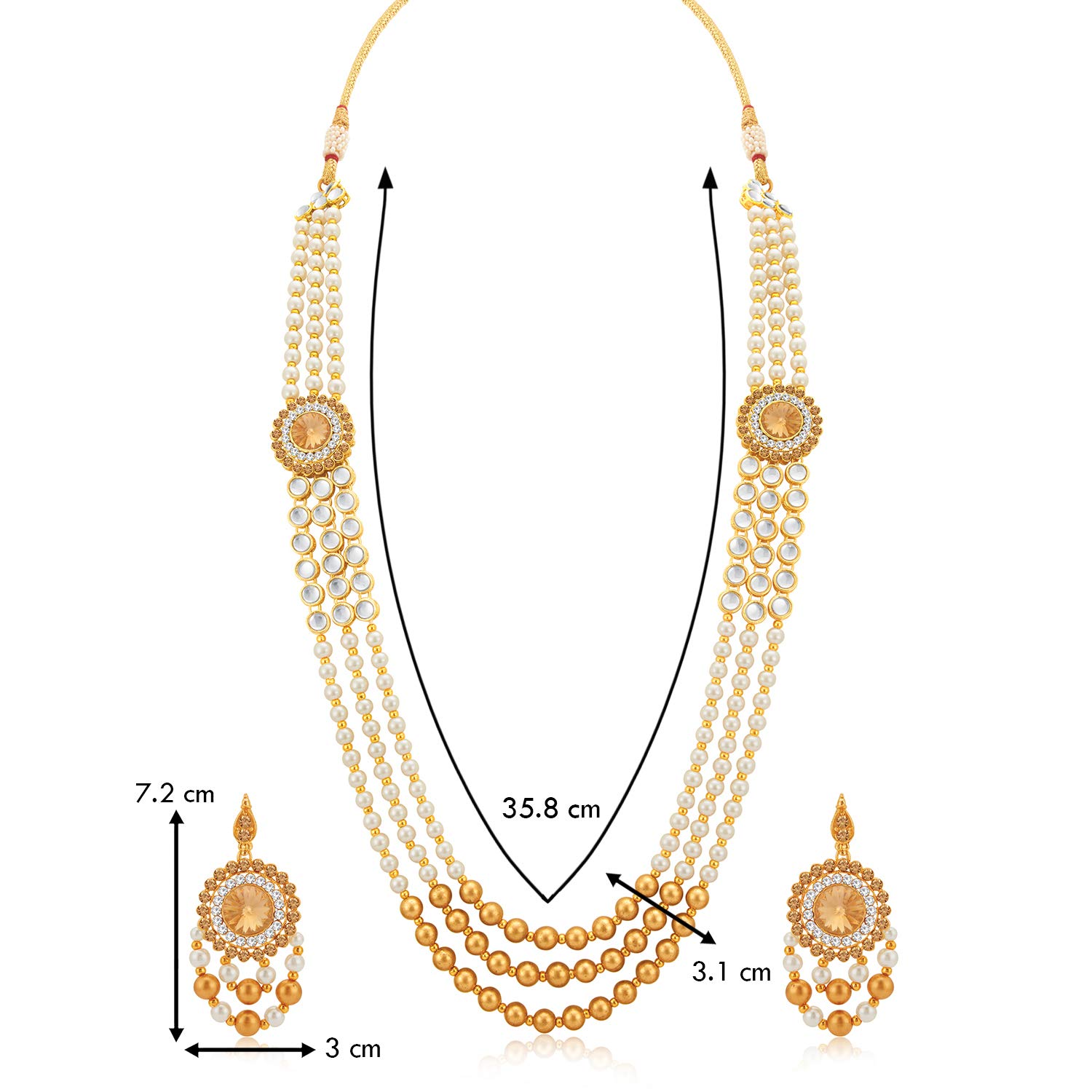 Elegant Indian Traditional Wedding Jewelry Set - Necklace & Earrings for Women | Perfect Gift for Brides, Festivals & Special Occasions