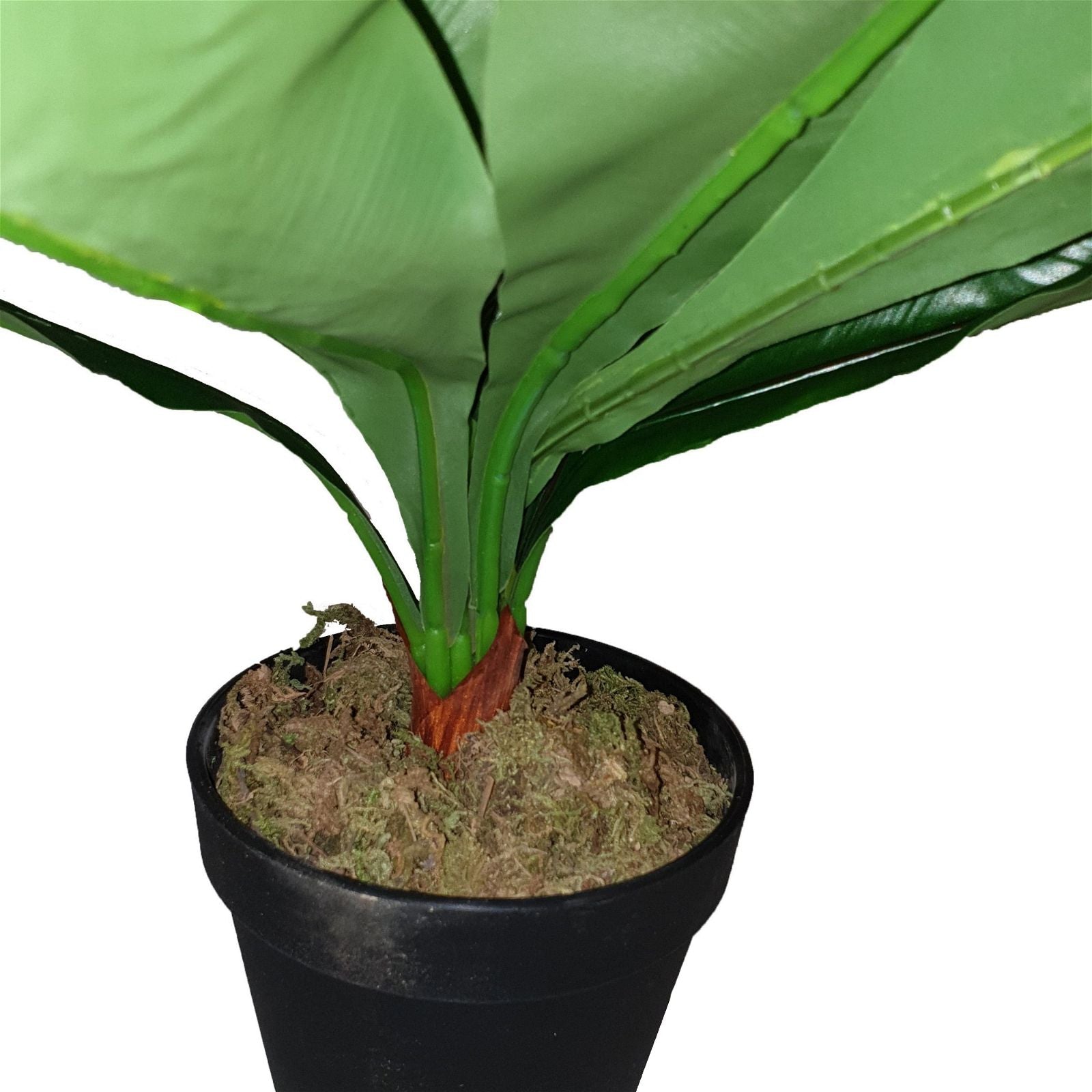 43cm Broad Leaf Artificial Plant by Criterion - Perfect for Home Office Decor, Living Room Greenery & Indoor Plant Styling